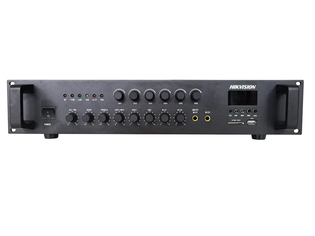 Hikvision DS-QAE0A240G1-VB6 6-Zone Analog Amplifier 240W Volt/OHM