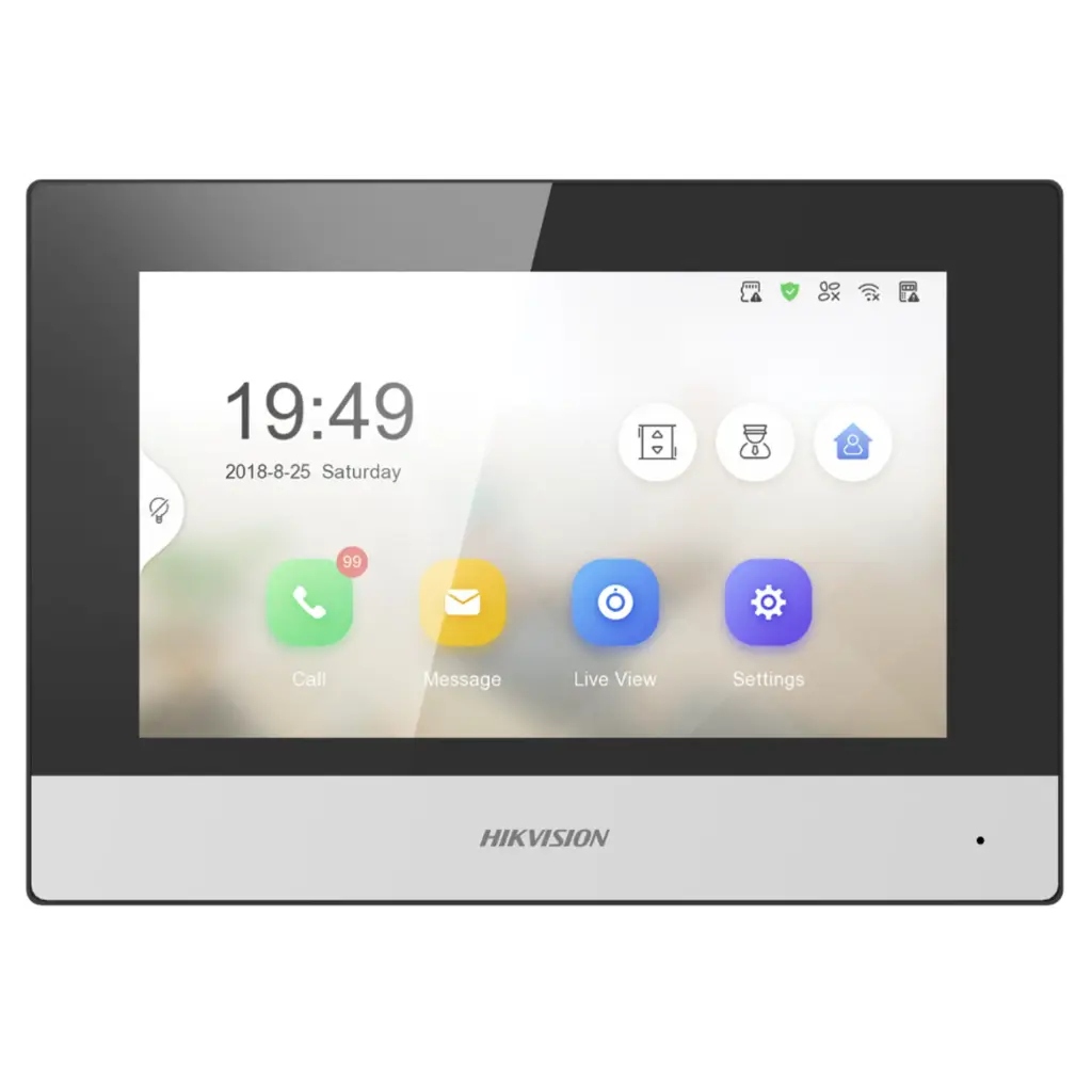 Hikvision DS-KH6320-WTE1 IP Indoor Station 7-inch Colorful Touch Screen