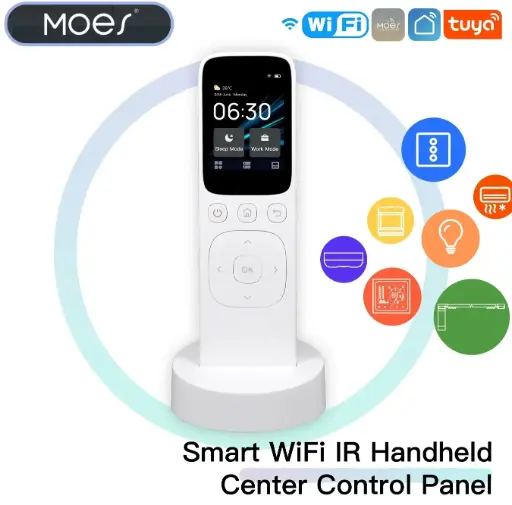 [Smart Handheld] MOES Tuya Smart Handheld Central Control Panel, Touch Screen, IR Remote Controller, Wi-Fi