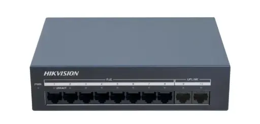[DS-XS10G-P] Hikvision DS-XS10G-P 8-Port PoE 10/100/1000Mbps, 2 Uplink 10/100/1000