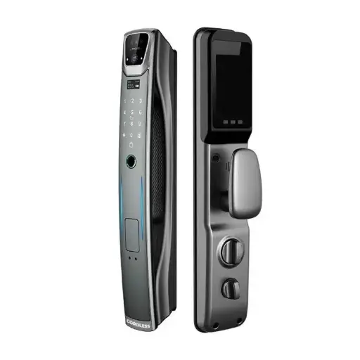 [CL-K2] Cordless CL-K2 Smart Door Lock, Tuya APP, Face ID, Fingerprint, Password, Card, Two-Way-Audio, Alexa Support