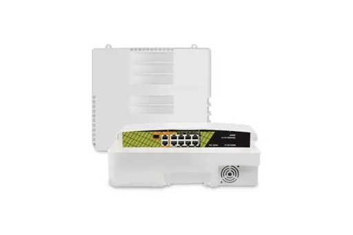 [P4804F6] Genata P4804F6 Waterproof 8FastEthernet-Poe Switch, 2Gigabit Uplink - 1SFP